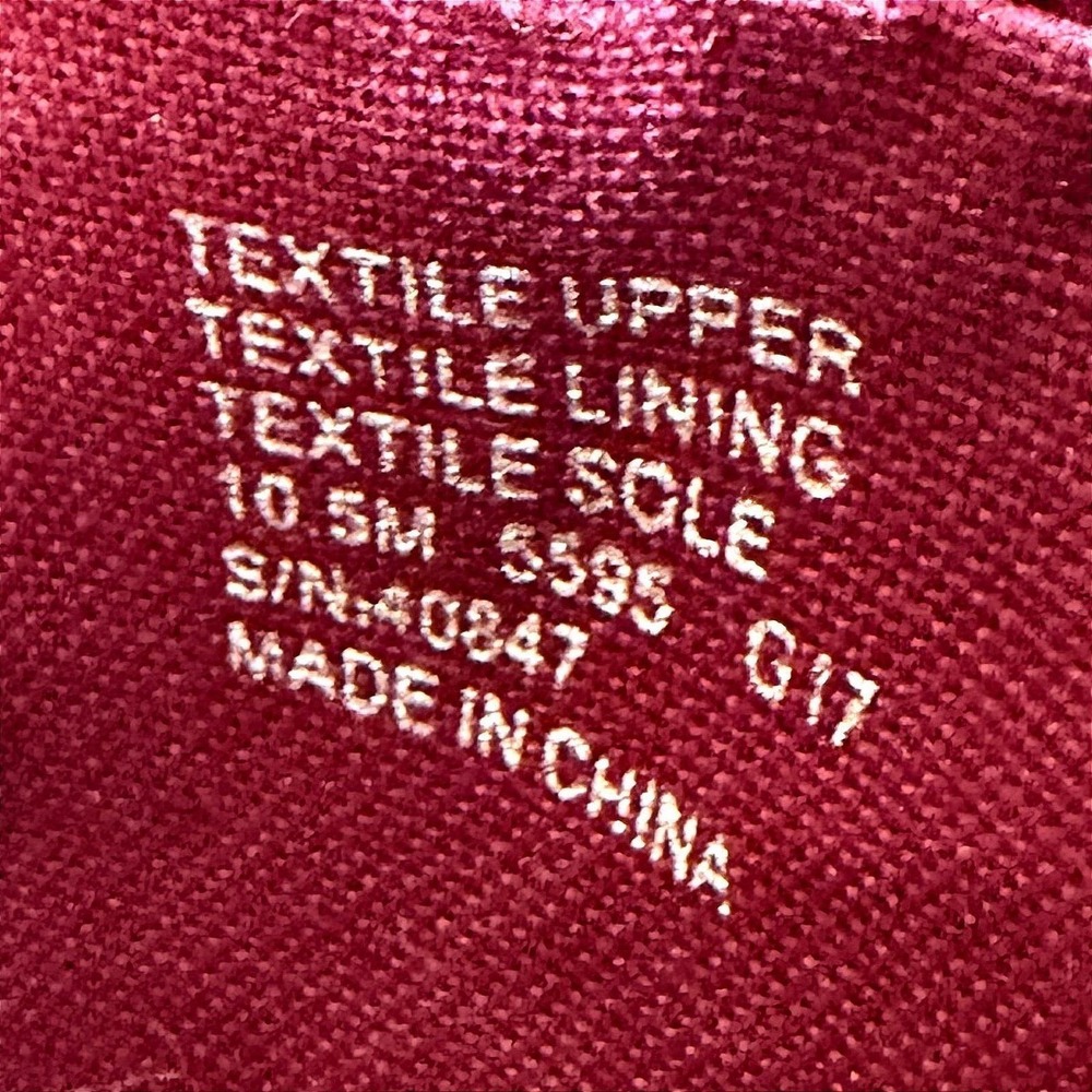Tory Burch Poppy Metallic Logo Velvet Espadrilles Burgundy Wine 10.5M 5585 - Picture 10 of 16